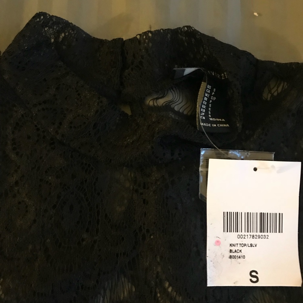 Forever 21 | Long Sleeve Lace Sexy C-Thru Blouse - Picture 3 of 7
